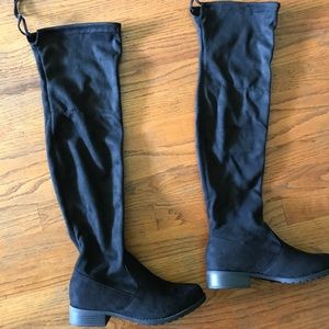 Black thigh high boots, Amiclubwear